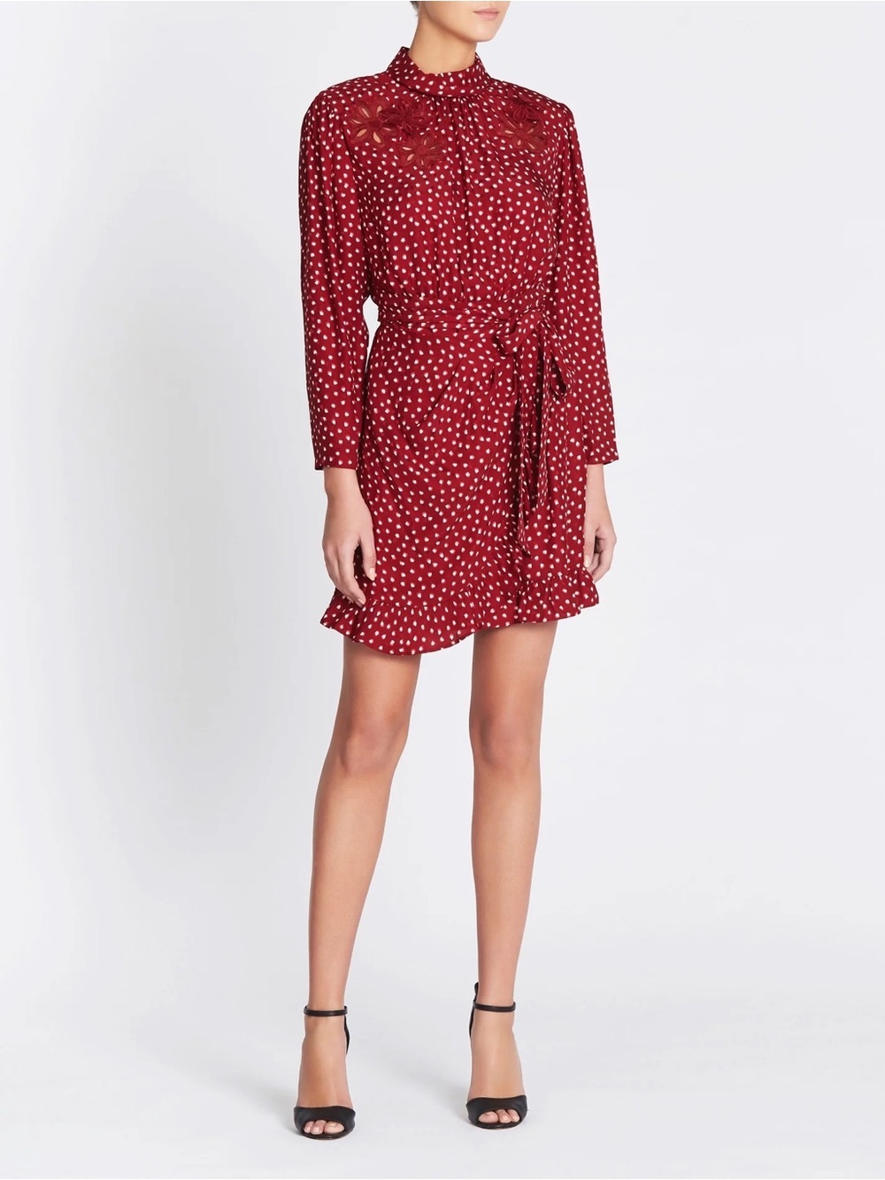 Rebecca Taylor blurry heart silk embroidered dress Size 6